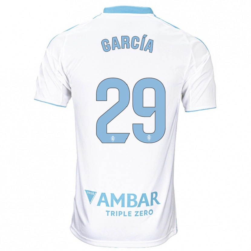 Danxen Herren David García #29 Weiß Himmelblau Heimtrikot Trikot 2025/26 T-Shirt