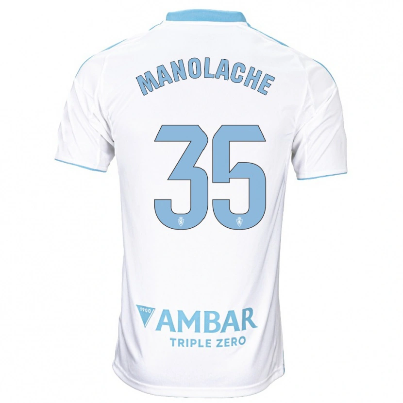 Danxen Herren Marcos Manolache #35 Weiß Himmelblau Heimtrikot Trikot 2025/26 T-Shirt