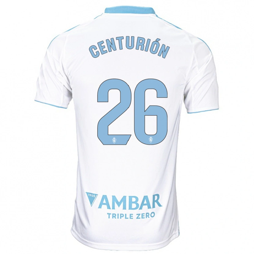 Danxen Herren Pablo Centurión #26 Weiß Himmelblau Heimtrikot Trikot 2025/26 T-Shirt