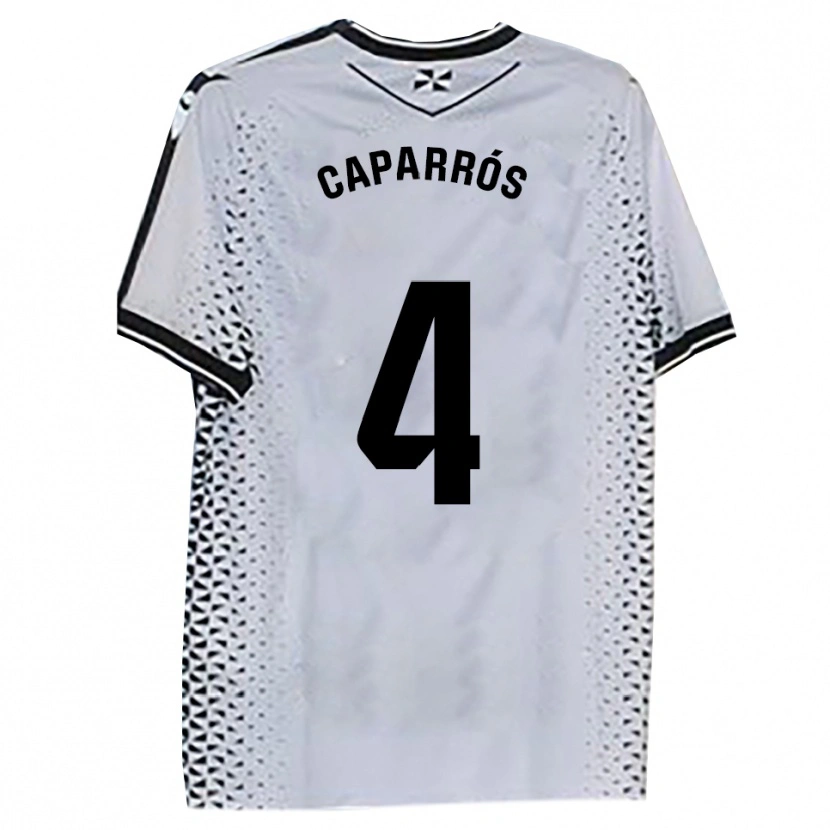 Danxen Herren Albert Caparrós #4 Weiß Schwarz Heimtrikot Trikot 2025/26 T-Shirt