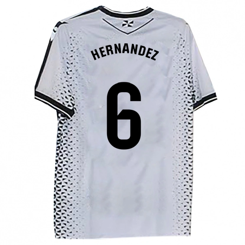 Danxen Herren Carlos Hernández #6 Weiß Schwarz Heimtrikot Trikot 2025/26 T-Shirt