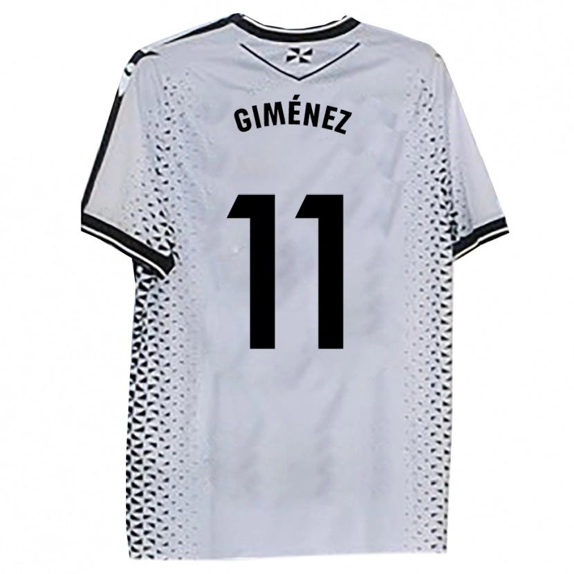 Danxen Herren Gonzalo Giménez #11 Weiß Schwarz Heimtrikot Trikot 2025/26 T-Shirt