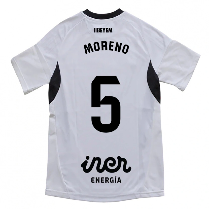 Danxen Herren Javi Moreno #5 Weiß Lila Heimtrikot Trikot 2025/26 T-Shirt