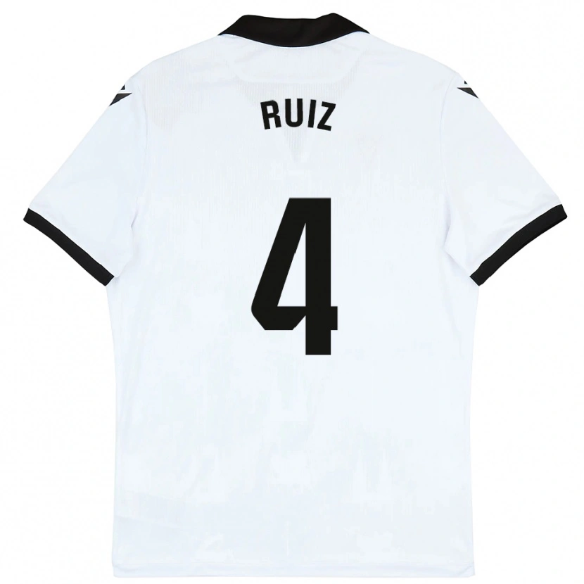 Danxen Herren Dani Ruiz #4 Weiß Schwarz Heimtrikot Trikot 2025/26 T-Shirt