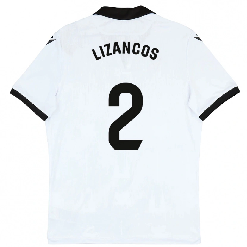 Danxen Herren Álex Lizancos #2 Weiß Schwarz Heimtrikot Trikot 2025/26 T-Shirt