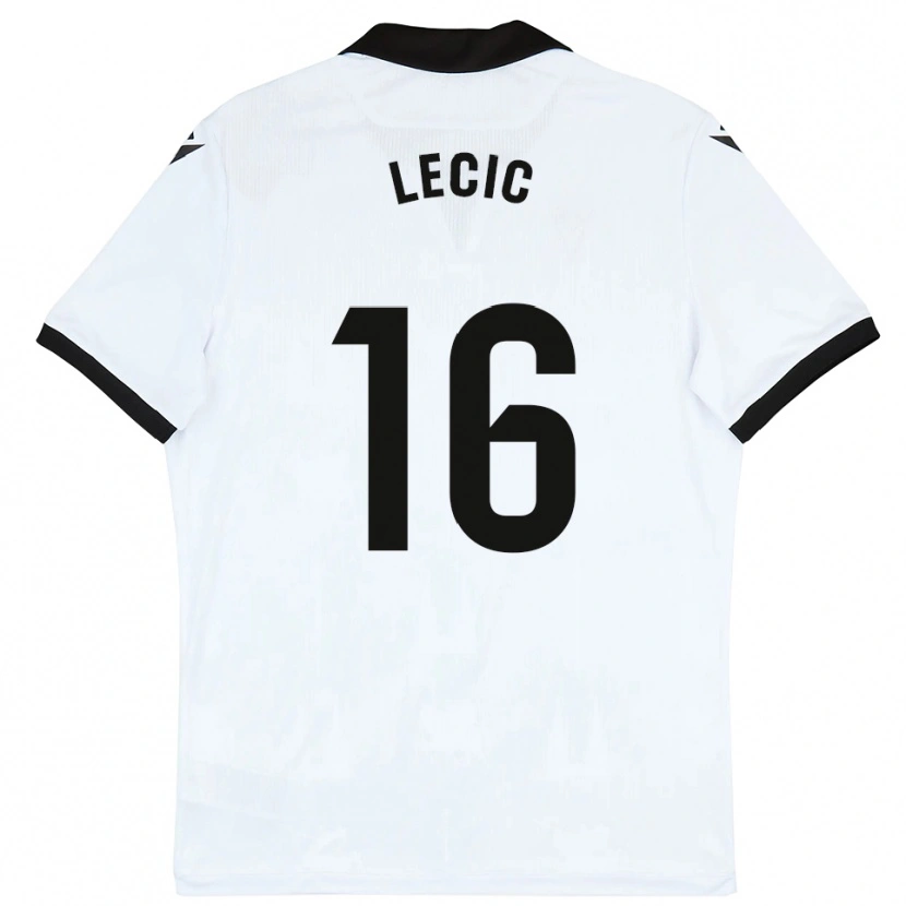 Danxen Herren Luka Lecic #16 Weiß Schwarz Heimtrikot Trikot 2025/26 T-Shirt