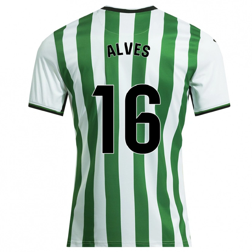 Danxen Herren Rubén Alves #16 Weiß Grün Heimtrikot Trikot 2025/26 T-Shirt