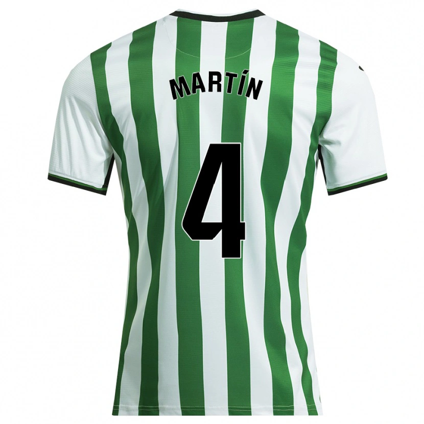 Danxen Herren Álex Martín #4 Weiß Grün Heimtrikot Trikot 2025/26 T-Shirt