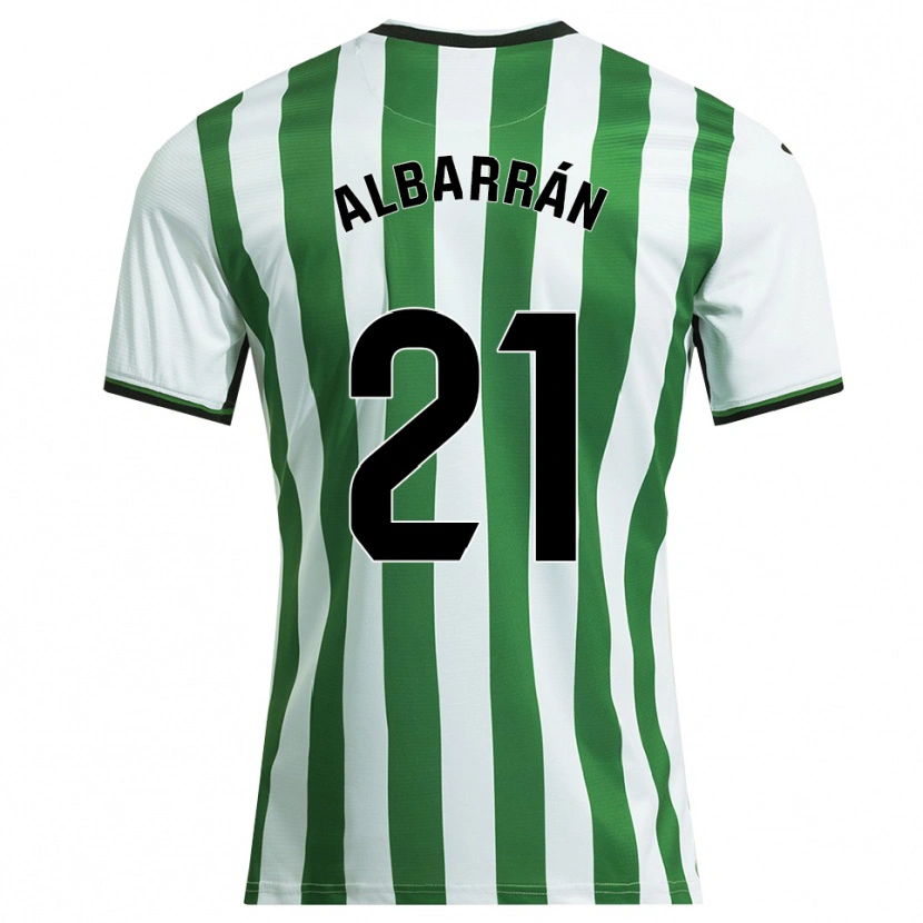 Danxen Herren Carlos Albarrán #21 Weiß Grün Heimtrikot Trikot 2025/26 T-Shirt