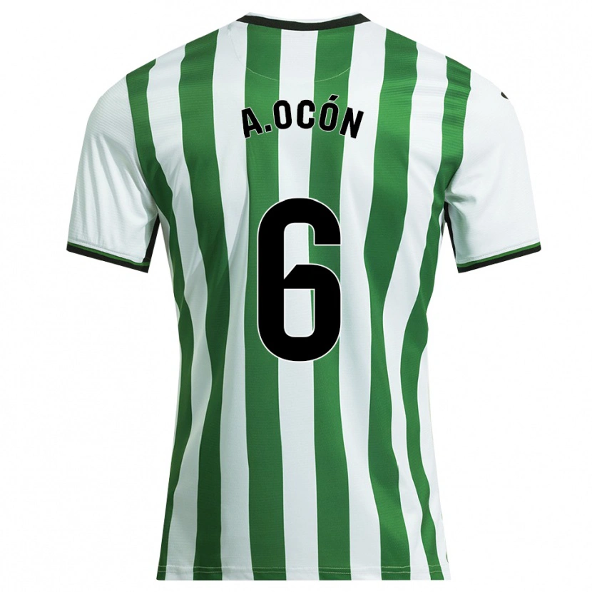 Danxen Herren Ana Belén Ocón López #6 Weiß Grün Heimtrikot Trikot 2025/26 T-Shirt