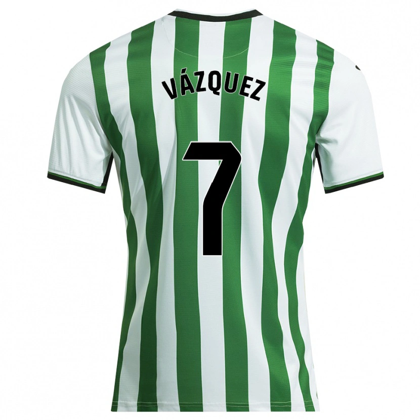 Danxen Herren Álvaro Vázquez #7 Weiß Grün Heimtrikot Trikot 2025/26 T-Shirt