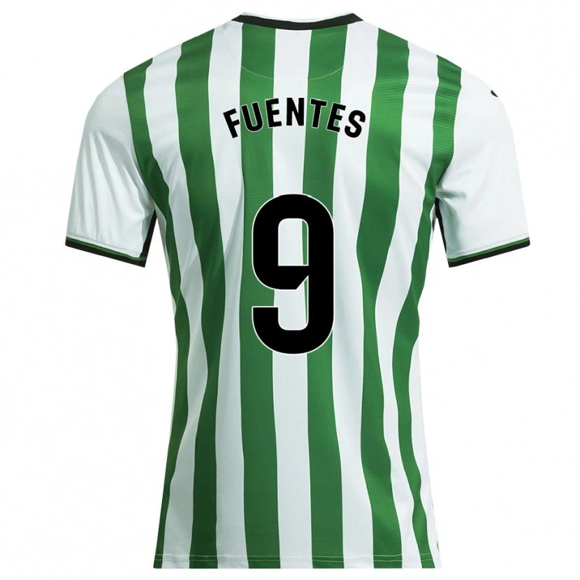 Danxen Herren Adrián Fuentes #9 Weiß Grün Heimtrikot Trikot 2025/26 T-Shirt