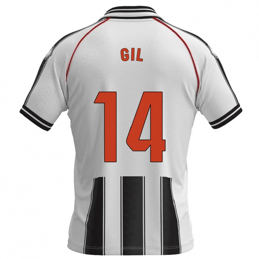 Danxen Herren Óscar Gil #14 Weiß Schwarz Heimtrikot Trikot 2025/26 T-Shirt