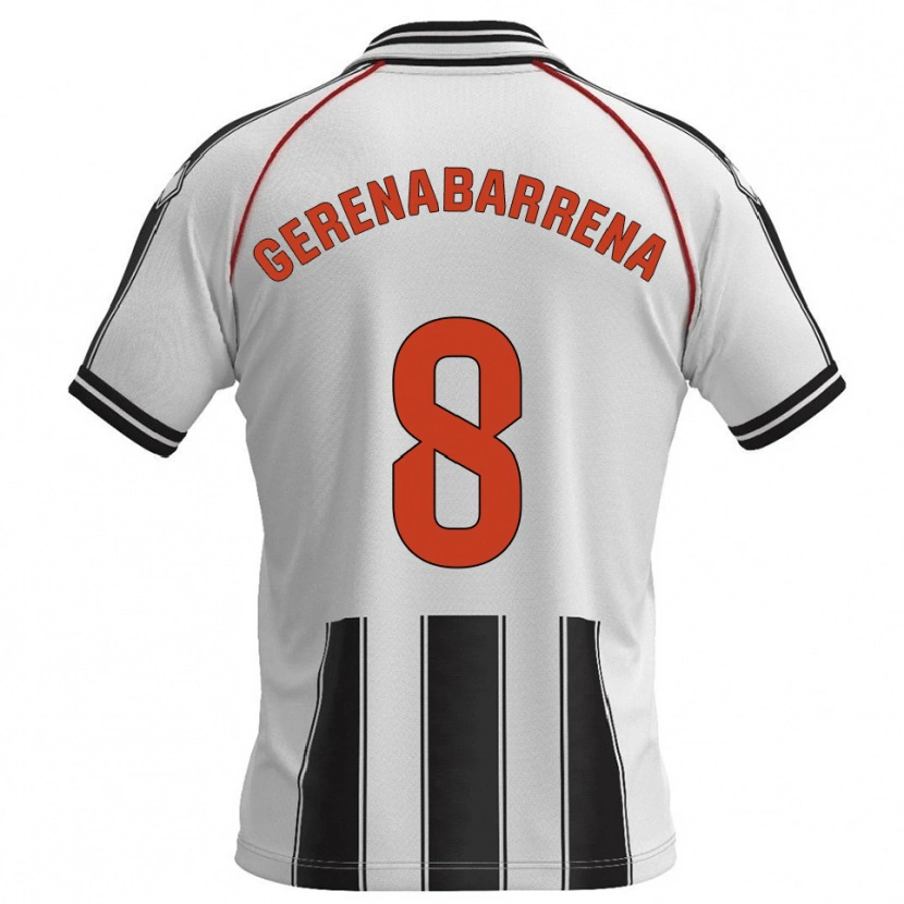 Danxen Herren Beñat Gerenabarrena #8 Weiß Schwarz Heimtrikot Trikot 2025/26 T-Shirt