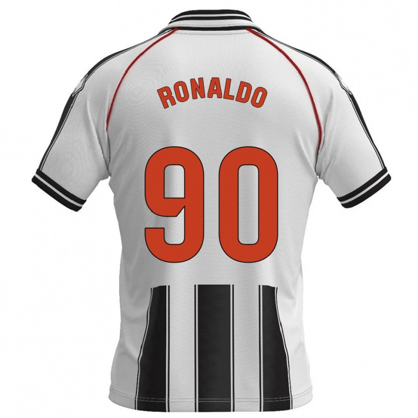 Danxen Herren Ronaldo #90 Weiß Schwarz Heimtrikot Trikot 2025/26 T-Shirt