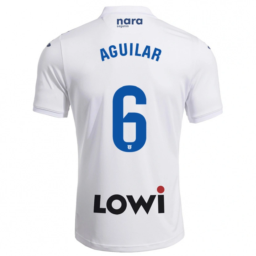 Danxen Herren Lalo Aguilar #6 Weiß Marine Heimtrikot Trikot 2025/26 T-Shirt