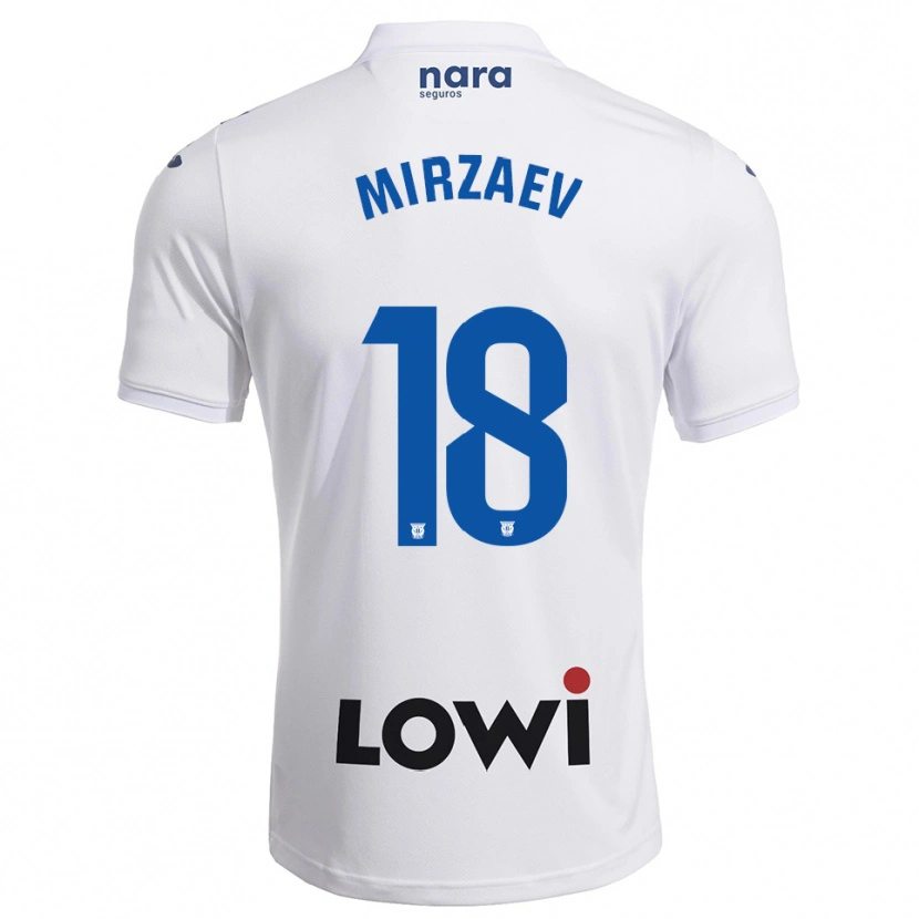 Danxen Herren Lazizbek Mirzaev #18 Weiß Marine Heimtrikot Trikot 2025/26 T-Shirt