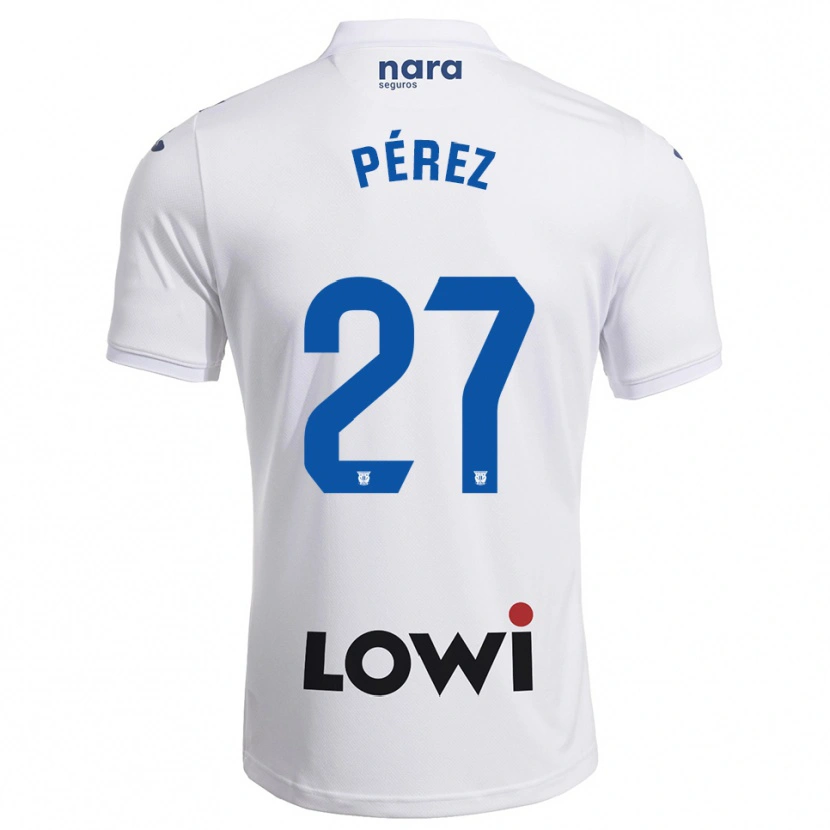 Danxen Herren Noé Pérez #27 Weiß Marine Heimtrikot Trikot 2025/26 T-Shirt