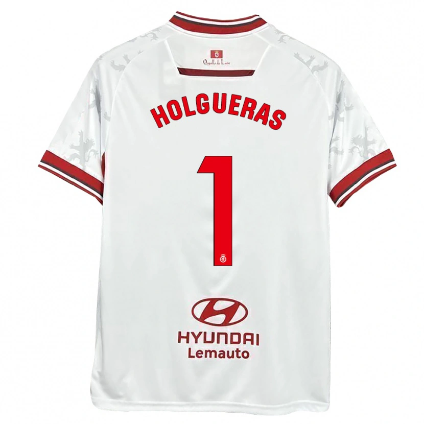 Danxen Herren Javi Holgueras #1 Weiß Rot Heimtrikot Trikot 2025/26 T-Shirt