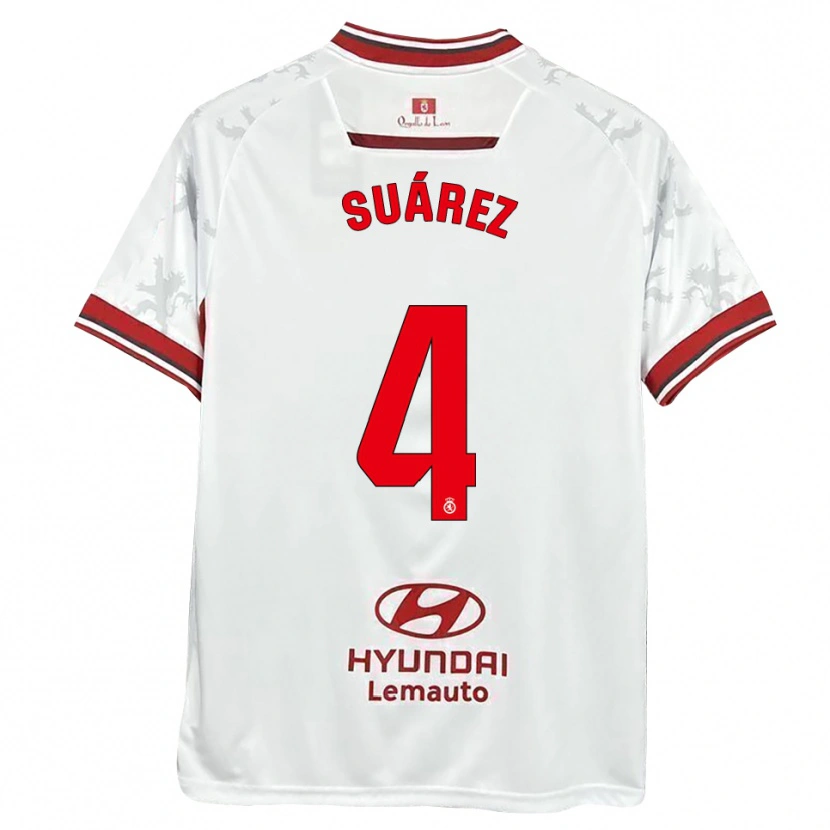 Danxen Herren Rodri Suárez #4 Weiß Rot Heimtrikot Trikot 2025/26 T-Shirt