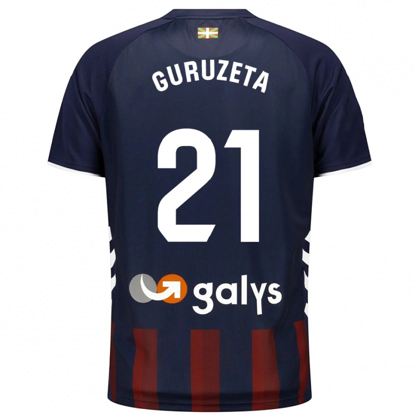 Danxen Herren Jon Guruzeta #21 Marine Rot Heimtrikot Trikot 2025/26 T-Shirt
