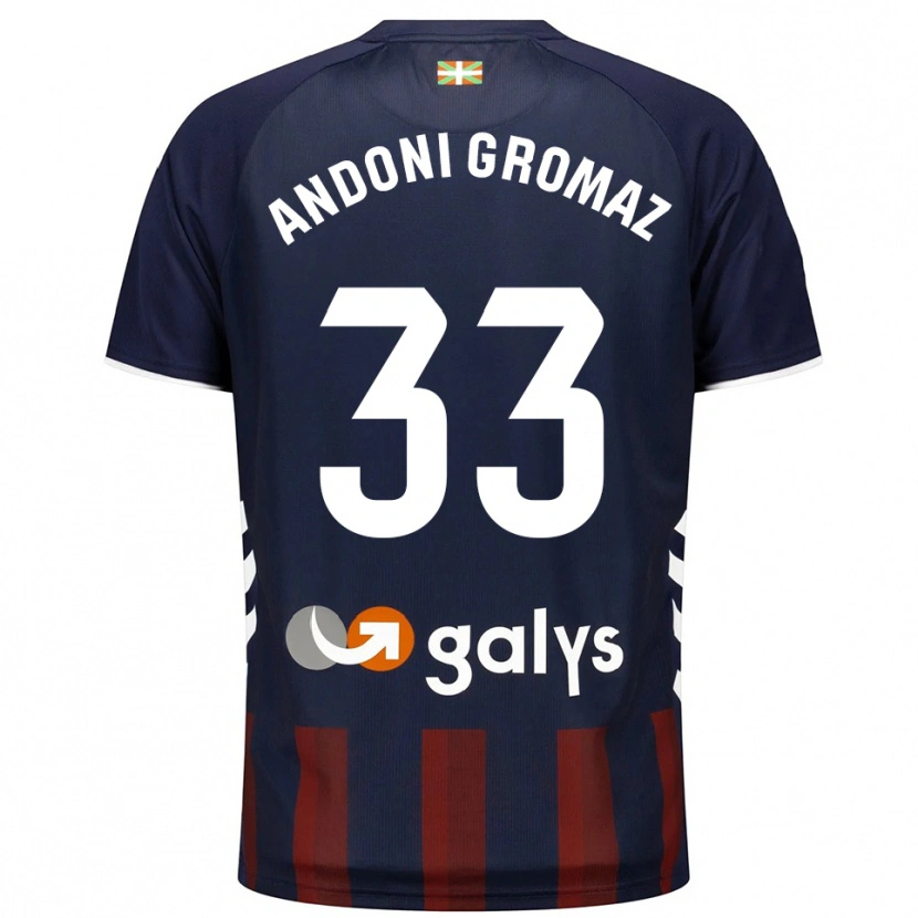 Danxen Herren Jon Andoni Gromaz #33 Marine Rot Heimtrikot Trikot 2025/26 T-Shirt