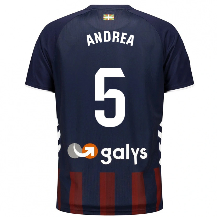 Danxen Herren Andrea Sierra Larrauri #5 Marine Rot Heimtrikot Trikot 2025/26 T-Shirt