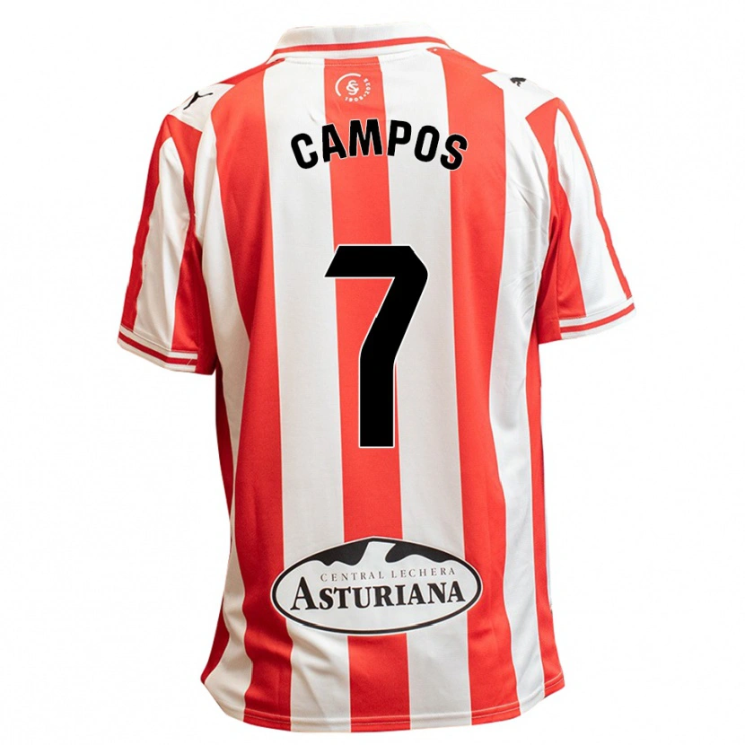 Danxen Herren Gaspar Campos #7 Weiß Rot Heimtrikot Trikot 2025/26 T-Shirt