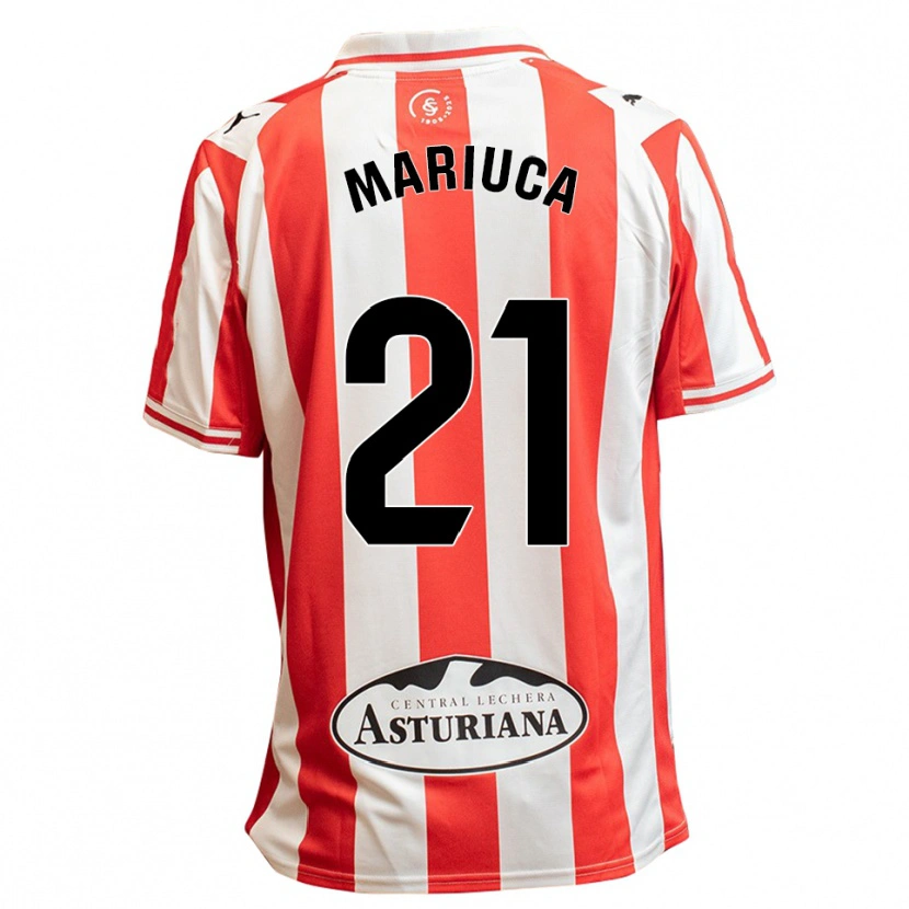 Danxen Herren María González Rodríguez #21 Weiß Rot Heimtrikot Trikot 2025/26 T-Shirt