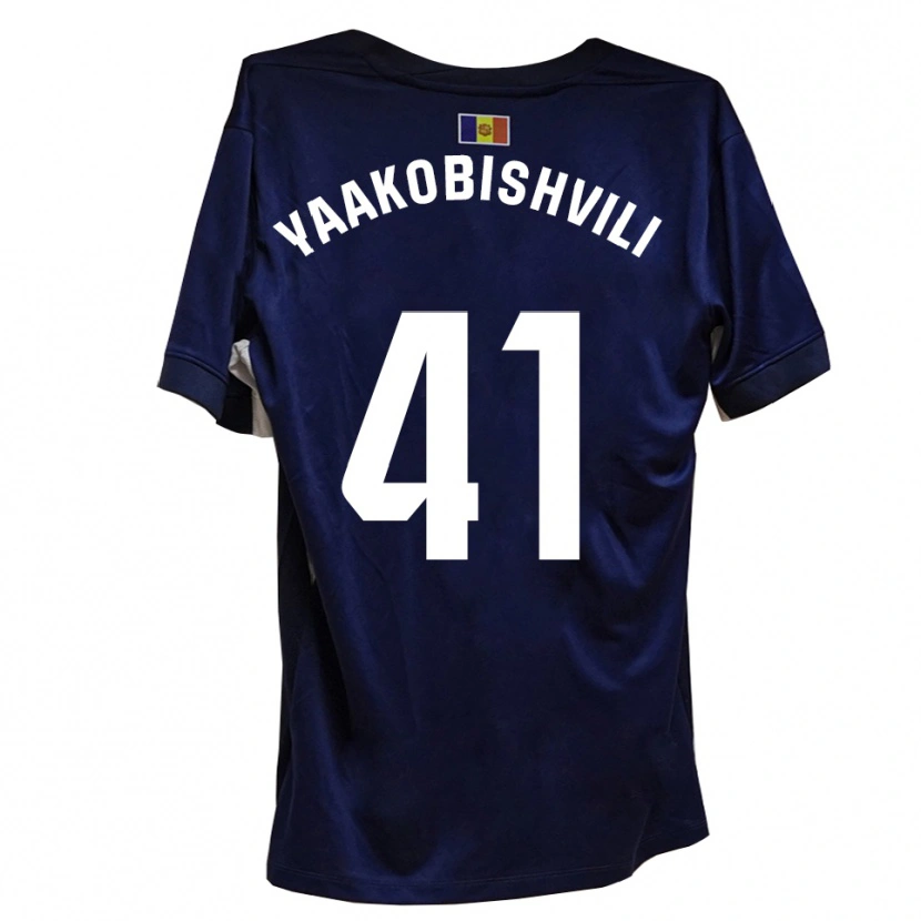 Danxen Herren Áron Yaakobishvili #41 Marineblau Weiß Heimtrikot Trikot 2025/26 T-Shirt