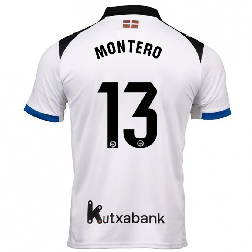 Danxen Herren Rubén Montero #13 Weiß Blau Auswärtstrikot Trikot 2025/26 T-Shirt