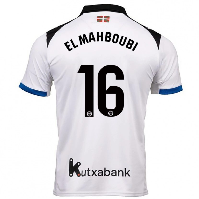 Danxen Herren Sami El Mahboubi #16 Weiß Blau Auswärtstrikot Trikot 2025/26 T-Shirt