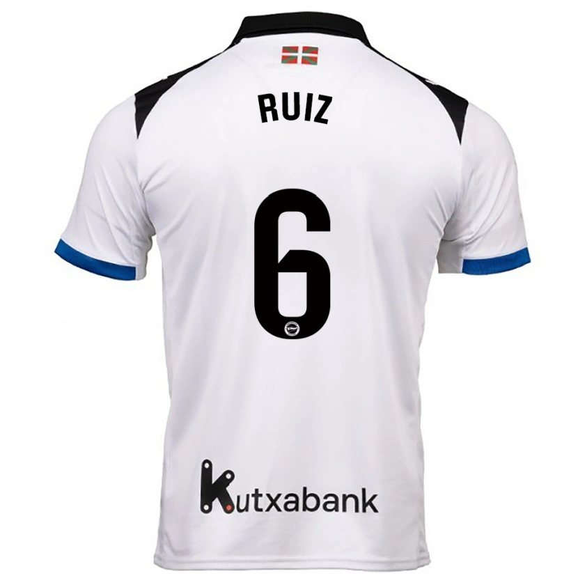 Danxen Herren Markel Ruiz #6 Weiß Blau Auswärtstrikot Trikot 2025/26 T-Shirt