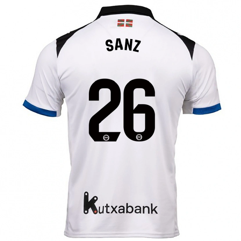 Danxen Herren Paco Sanz #26 Weiß Blau Auswärtstrikot Trikot 2025/26 T-Shirt