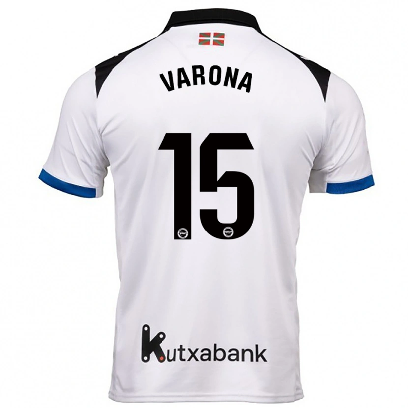 Danxen Herren Ander Varona #15 Weiß Blau Auswärtstrikot Trikot 2025/26 T-Shirt