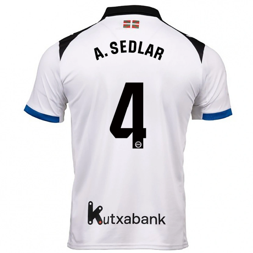 Danxen Herren Aleksandar Sedlar #4 Weiß Blau Auswärtstrikot Trikot 2025/26 T-Shirt