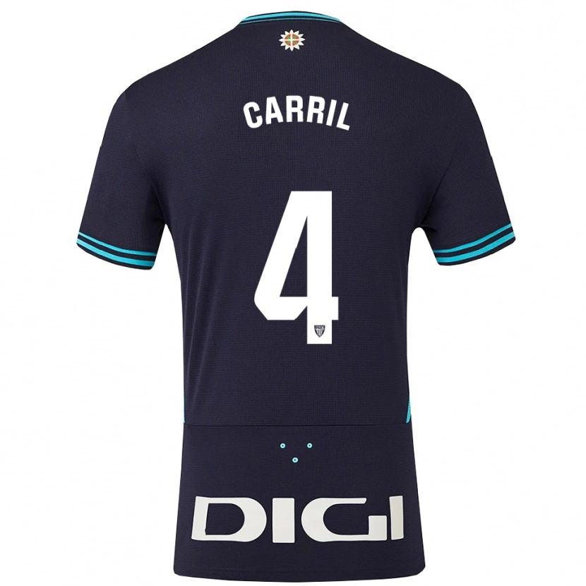 Danxen Herren Álex Carril #4 Marine Himmelblau Auswärtstrikot Trikot 2025/26 T-Shirt