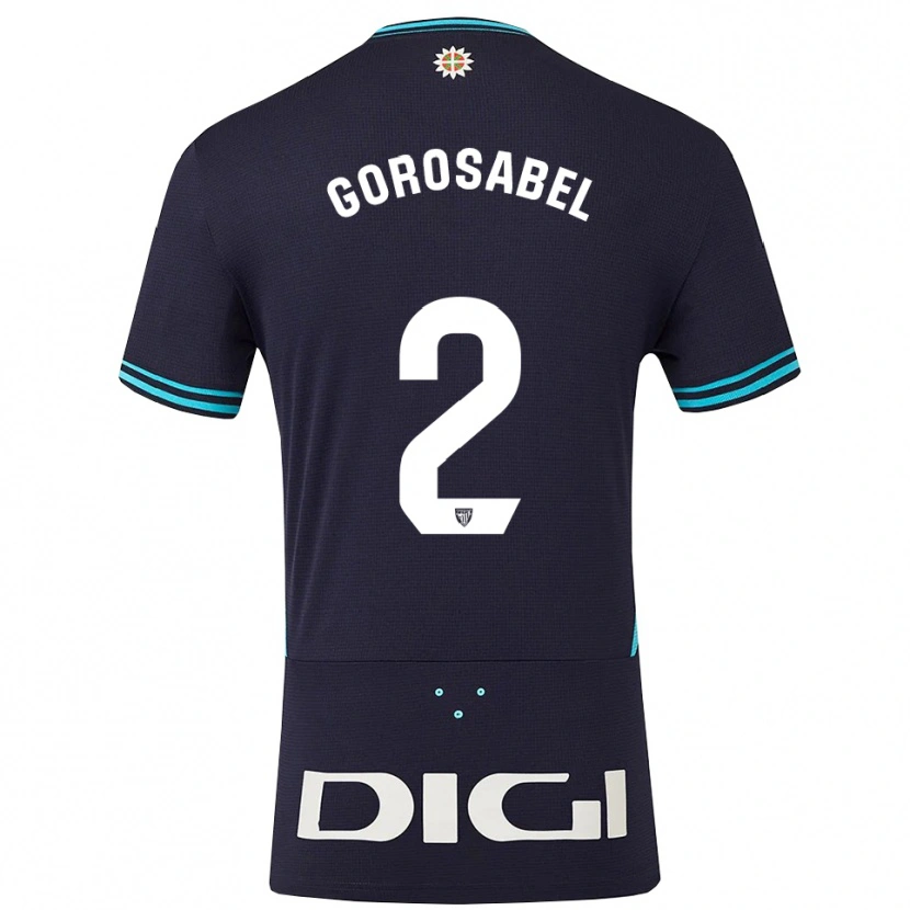 Danxen Herren Andoni Gorosabel #2 Marine Himmelblau Auswärtstrikot Trikot 2025/26 T-Shirt