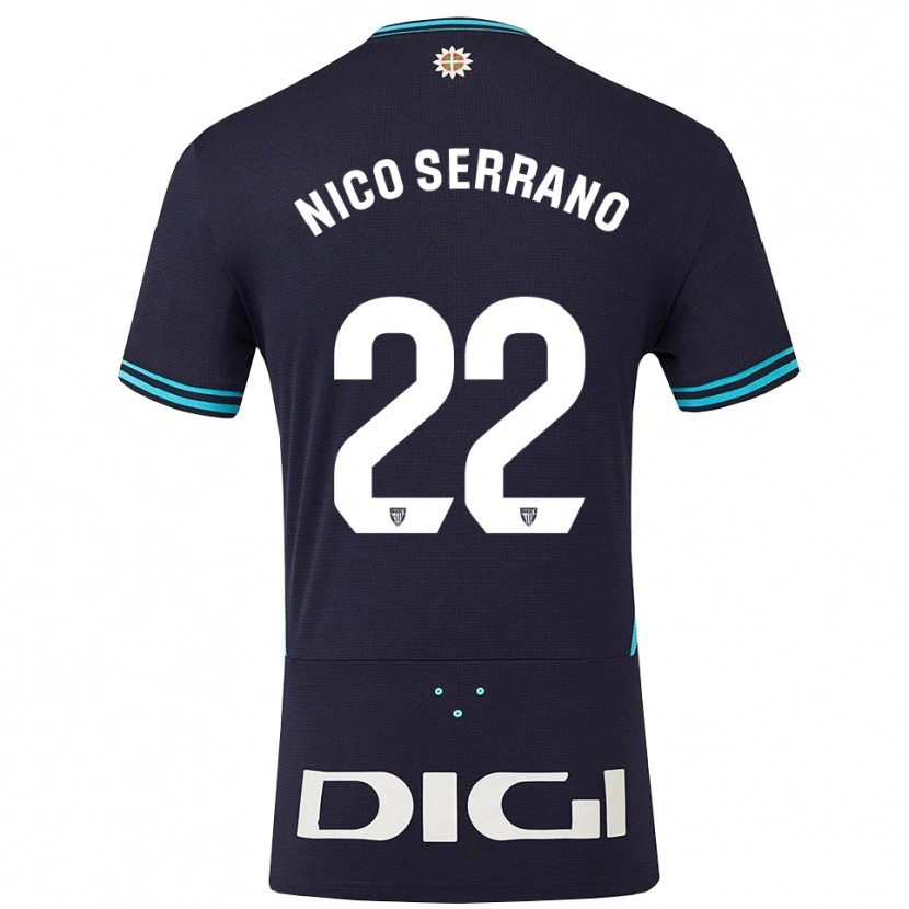 Danxen Herren Nico Serrano #22 Marine Himmelblau Auswärtstrikot Trikot 2025/26 T-Shirt
