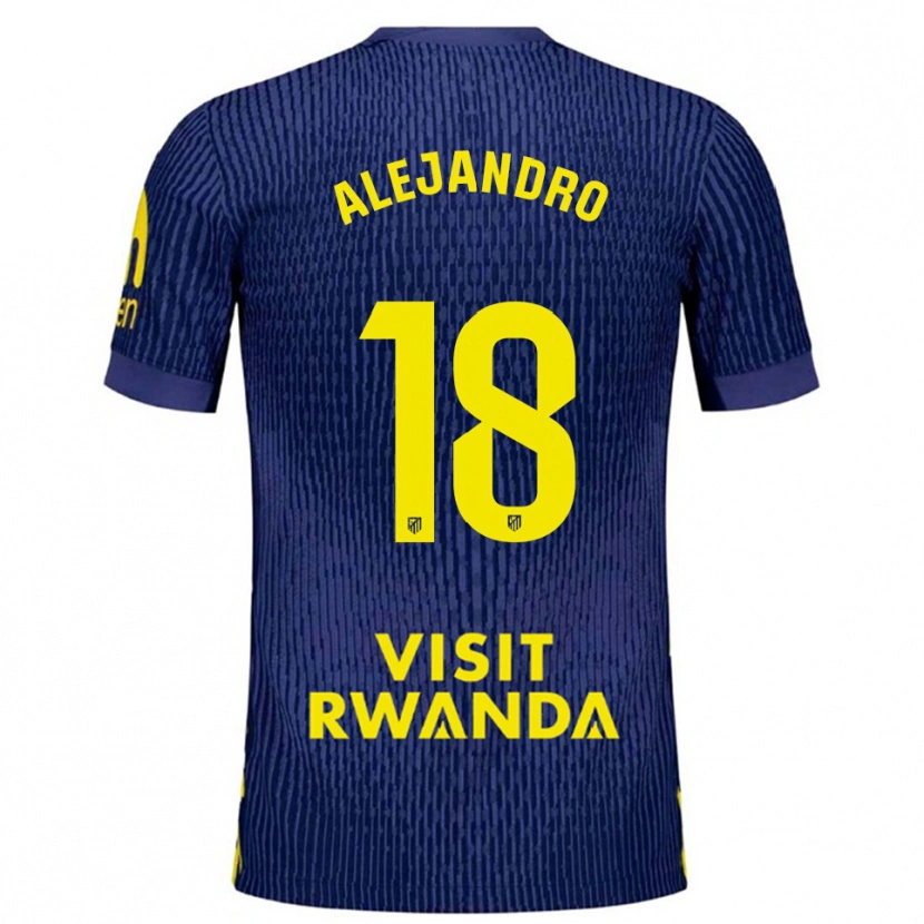 Danxen Herren Alejandro López #18 Marine Gelb Auswärtstrikot Trikot 2025/26 T-Shirt