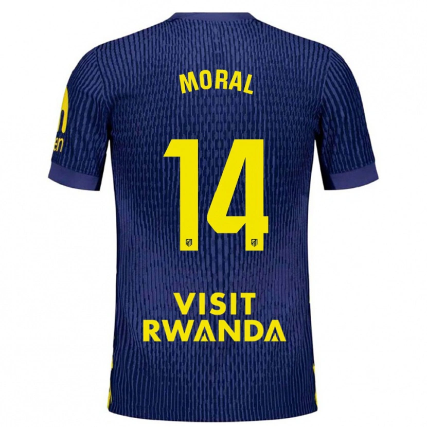 Danxen Herren Lucía Moral #14 Marine Gelb Auswärtstrikot Trikot 2025/26 T-Shirt