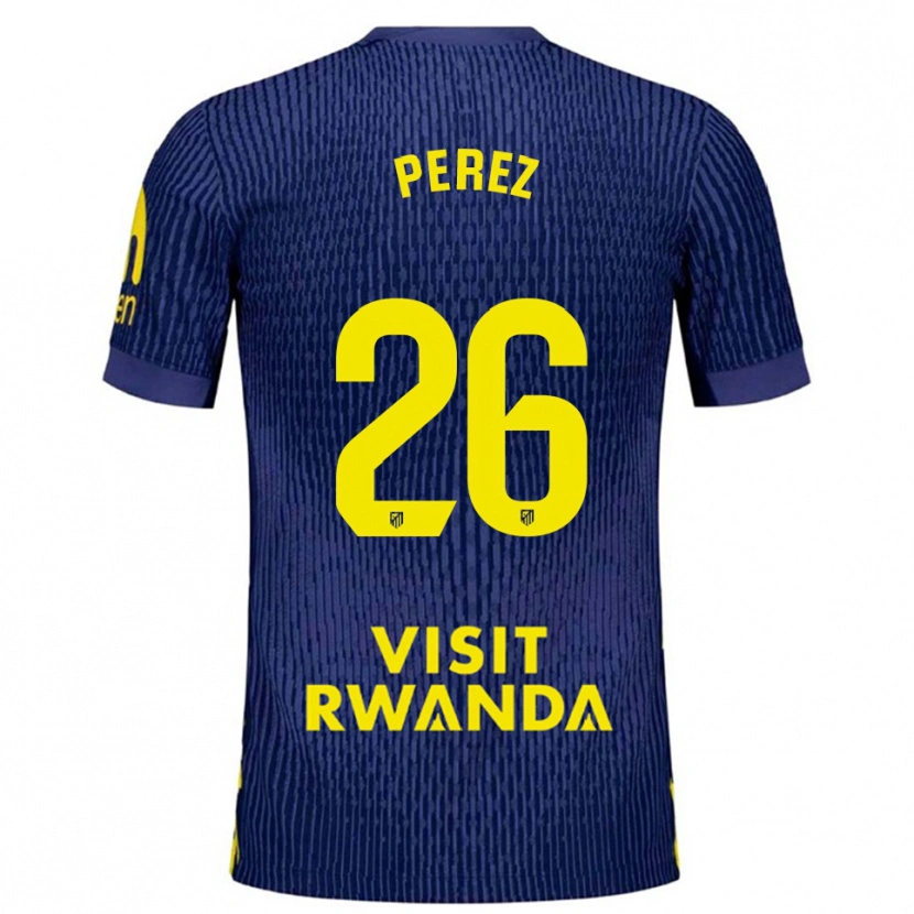 Danxen Herren Xenia Perez #26 Marine Gelb Auswärtstrikot Trikot 2025/26 T-Shirt