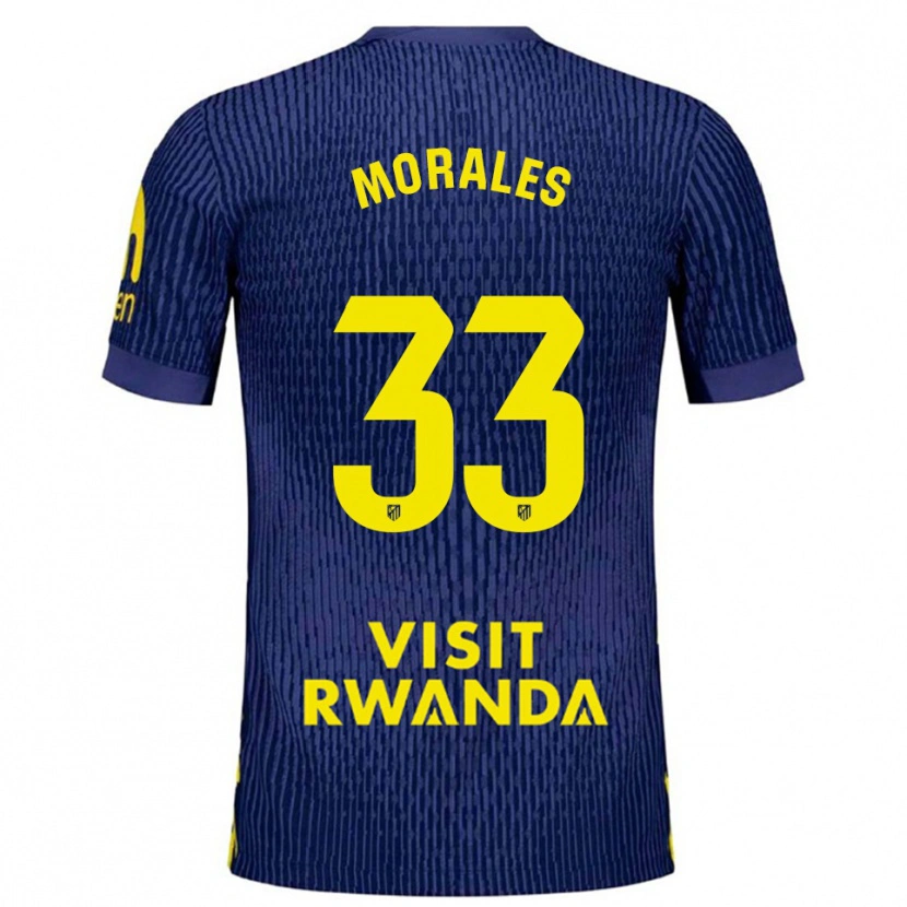 Danxen Herren Luismi Morales #33 Marine Gelb Auswärtstrikot Trikot 2025/26 T-Shirt