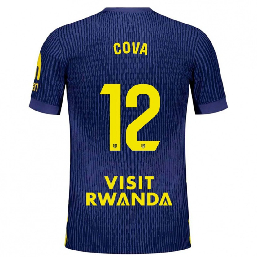 Danxen Herren Adrian Cova #12 Marine Gelb Auswärtstrikot Trikot 2025/26 T-Shirt