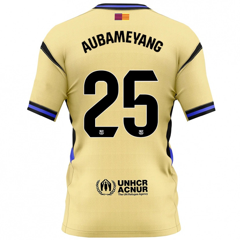 Danxen Herren Pierre Emerick Aubameyang #25 Gelb Schwarz Auswärtstrikot Trikot 2025/26 T-Shirt