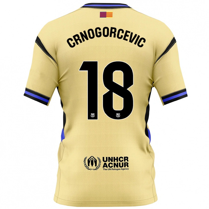 Danxen Herren Ana-Maria Crnogorcevic #18 Gelb Schwarz Auswärtstrikot Trikot 2025/26 T-Shirt