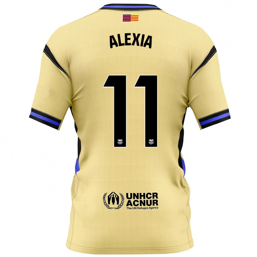 Danxen Herren Alexia Putellas #11 Gelb Schwarz Auswärtstrikot Trikot 2025/26 T-Shirt