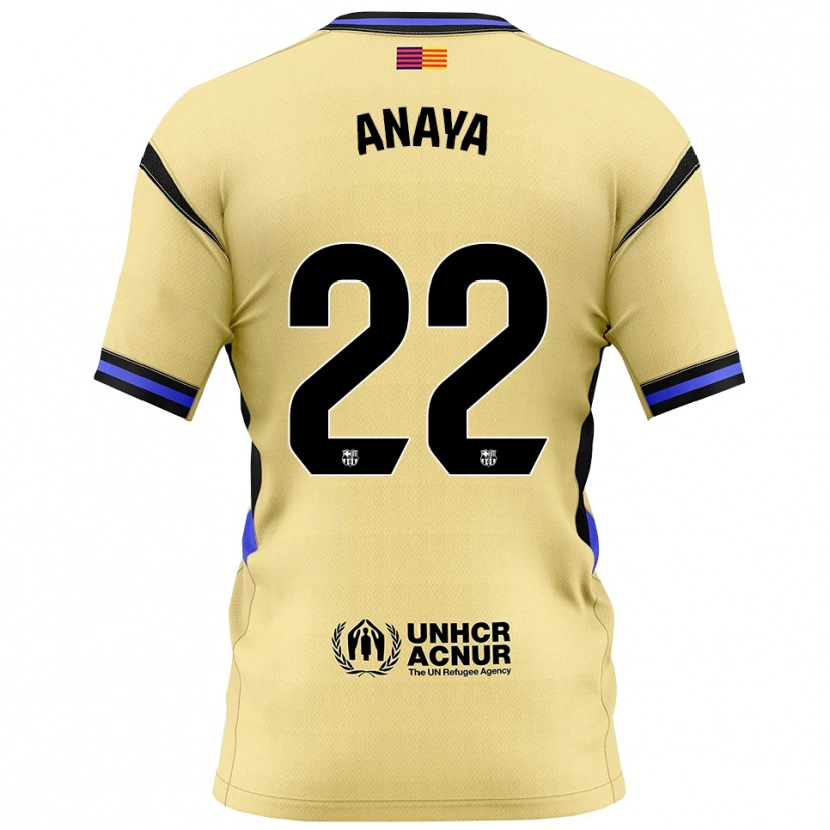 Danxen Herren Joan Anaya #22 Gelb Schwarz Auswärtstrikot Trikot 2025/26 T-Shirt