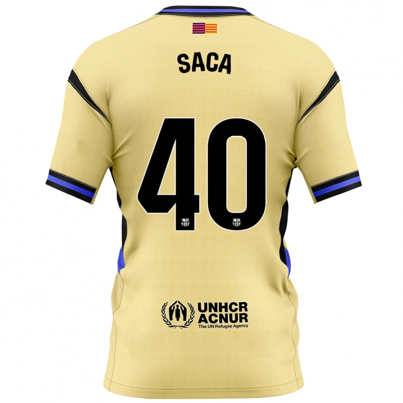 Danxen Herren Leo Saca #40 Gelb Schwarz Auswärtstrikot Trikot 2025/26 T-Shirt