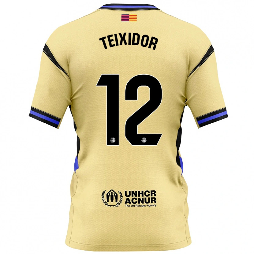 Danxen Herren Nil Teixidor #12 Gelb Schwarz Auswärtstrikot Trikot 2025/26 T-Shirt